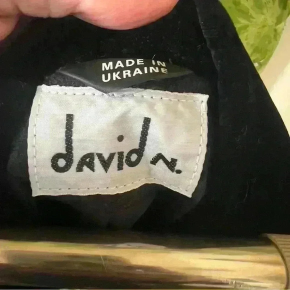 Vtg 80s 90s David N Blackwatch Plaid Wool And Velvet Blazer - Size 14 - Picture 3 of 11